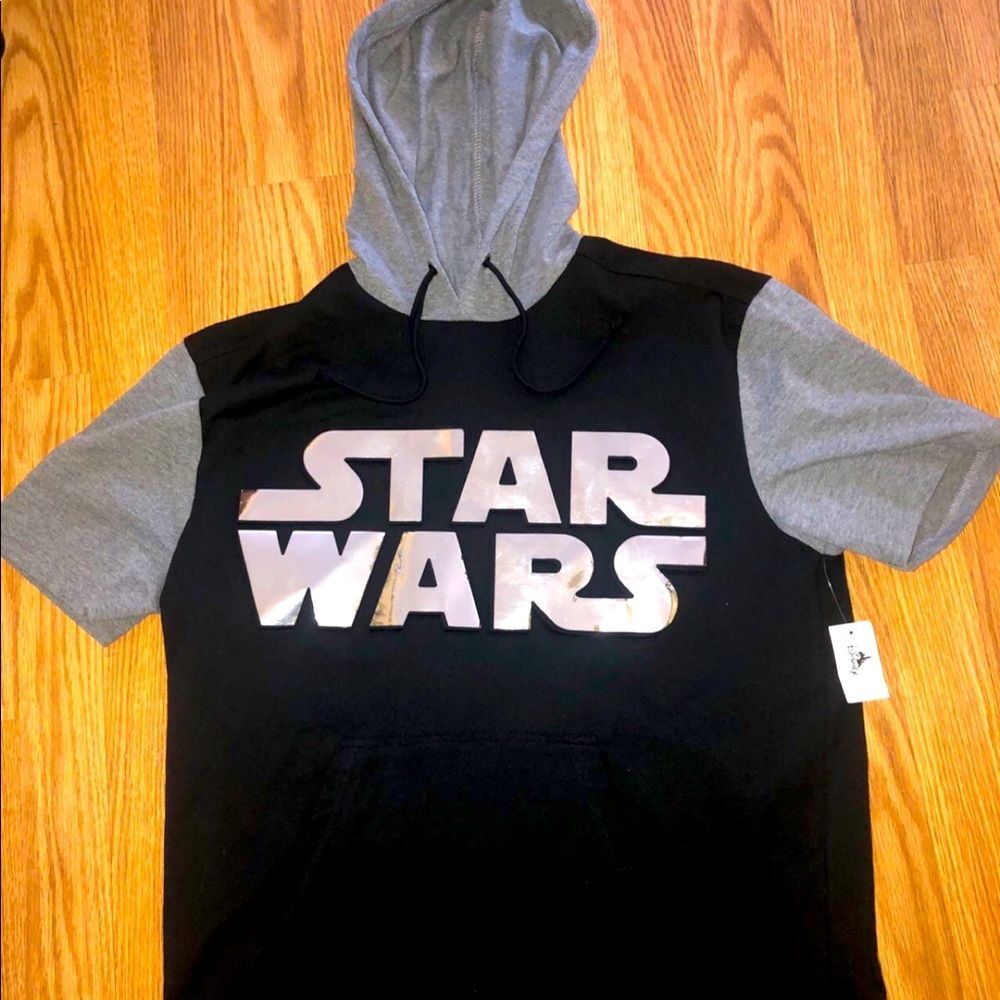 Disney Star Wars Short Sleeve Hoodie T-Shirt Unisex Size Small